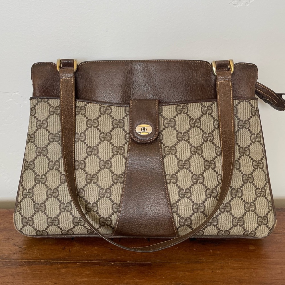 Gucci Vintage GG Plus Satchel shoulder bag handbag